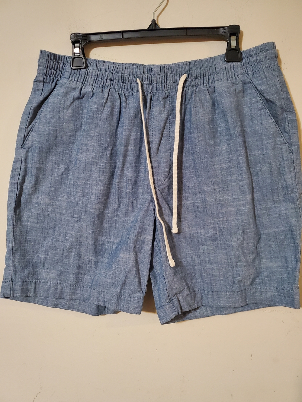 Nautica Light Blue Drawstring Casual Cotton Shorts Beach Resort